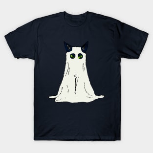 Spooky Kitty Cat - Cat Ghost Costume T-Shirt